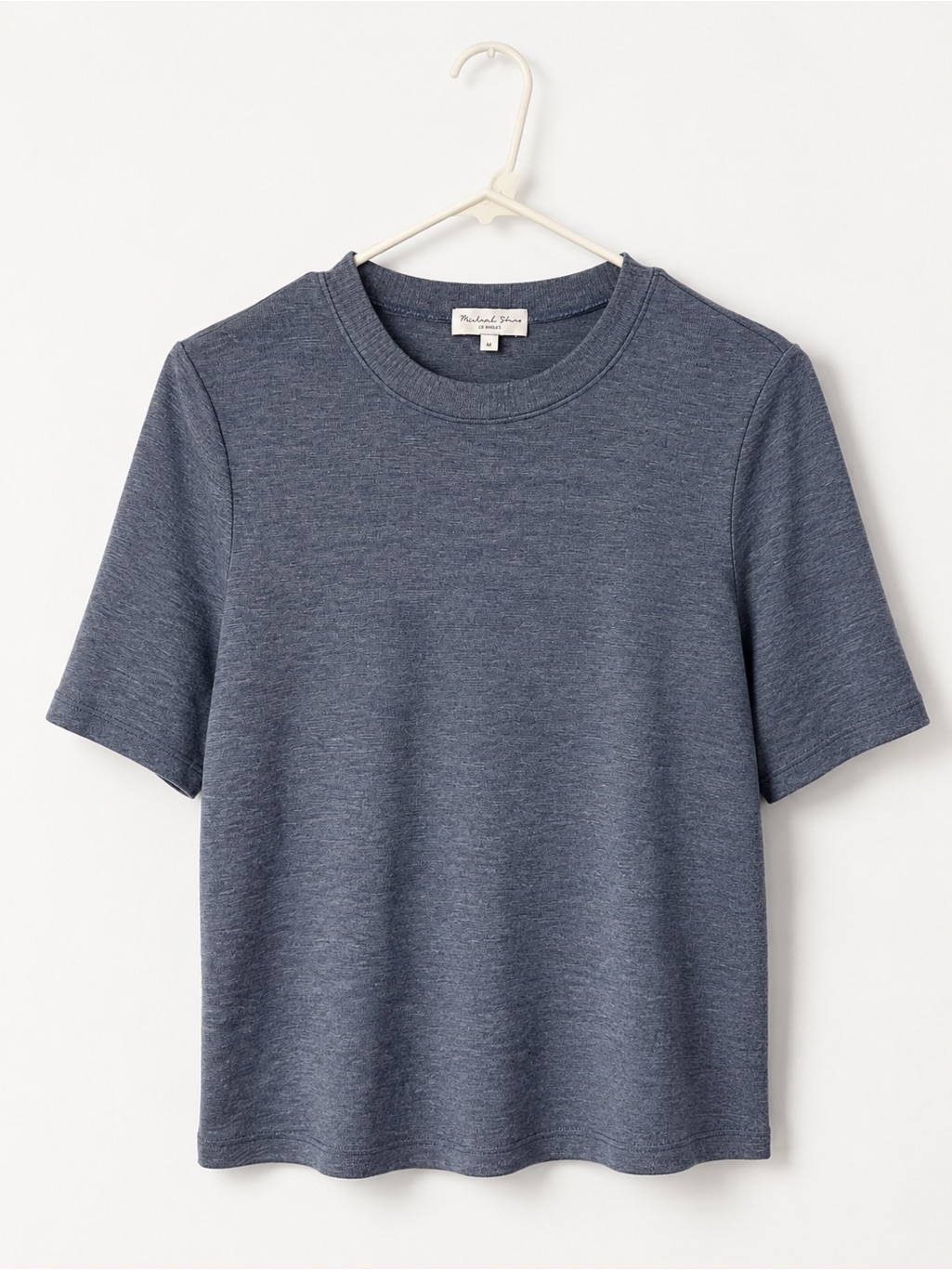 Michael Stars Blue Gray Short Sleeve Knit Tee Top Medium Made In Usa